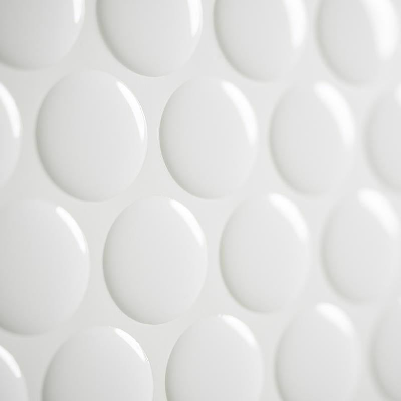 Smart Tiles 8.95 in. W X 8.98 in. L White Glazed Vinyl Adhesive Wall Tile 4 pc, Pack of 6