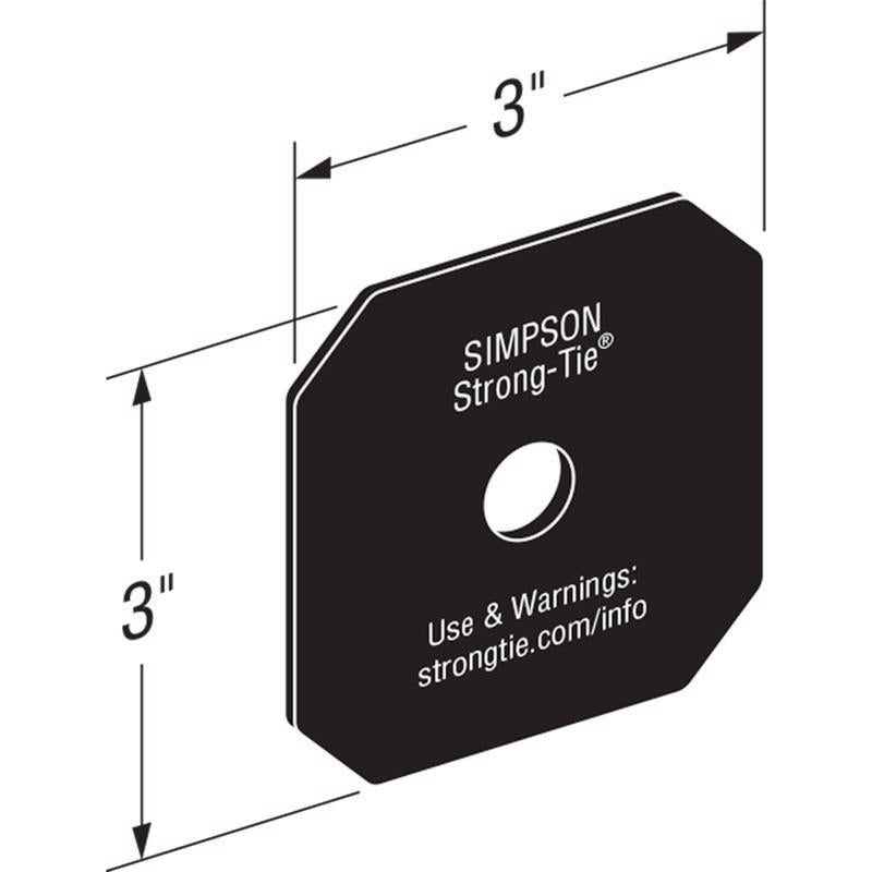Simpson Strong-Tie OA Avant Collection Steel 3 in. Decorative Washer 1 pk