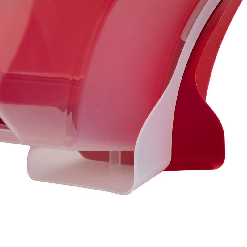 Sterilite Clear/Red Wreath Storage Box 7.5 in. H X 28.38 in. W X 25.25 in. D, Pack of 6