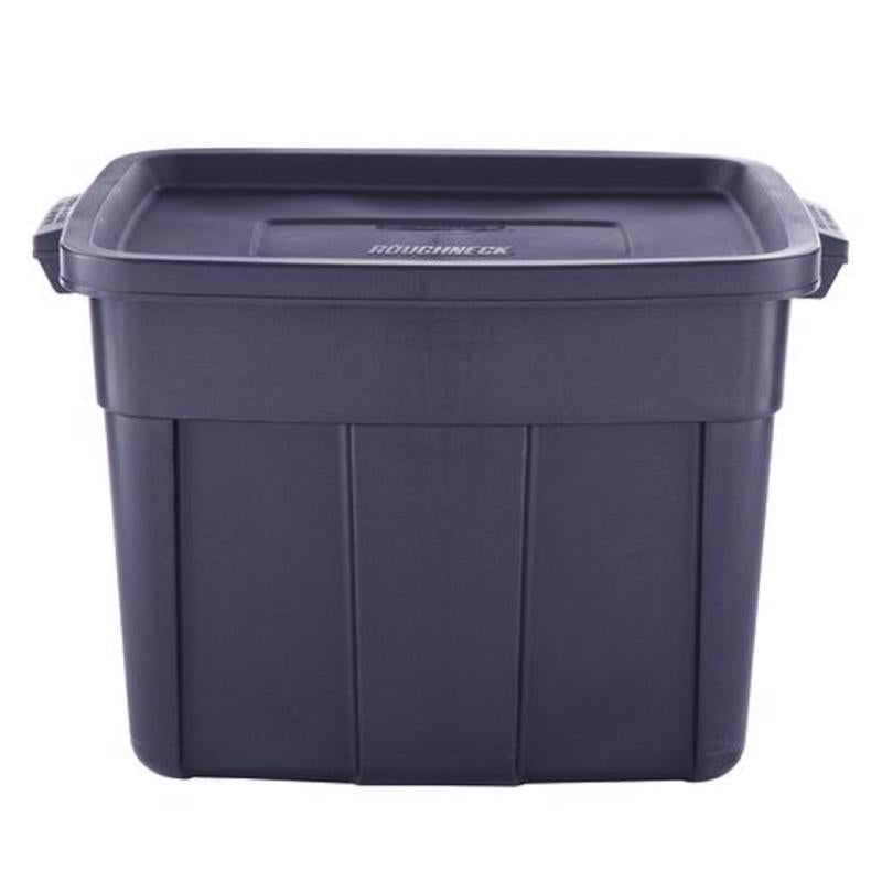 Rubbermaid Roughneck 18 gal Navy Storage Box 16.375 in. H X 15.875 in. W X 23.875 in. D Stackable, Pack of 6