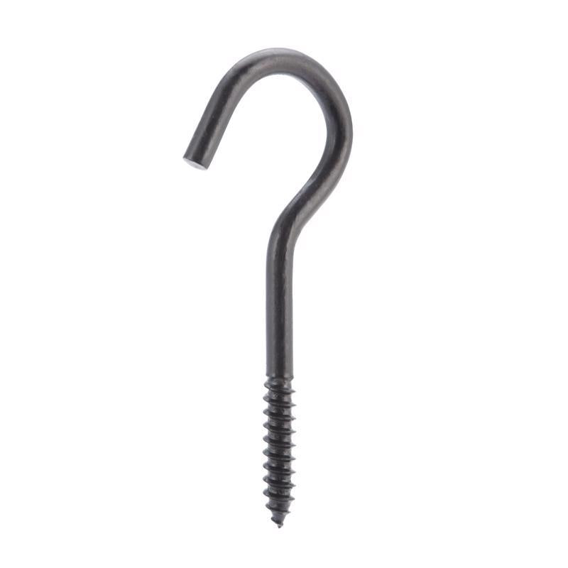 Wright Medium Matte Black Steel 3-7/8 in. L Ceiling Hook 80 lb 1 pk