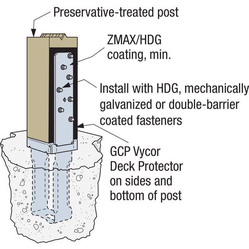 Simpson Strong-Tie 8.69 in. H X 3.56 in. W 12 Ga. Hot Dip Galvanized Column Base