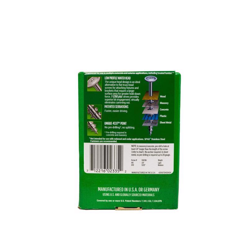 SPAX Multi-Material No. 8 in. X 1-1/2 in. L T-20+ Wafer Head Serrated Construction Screws