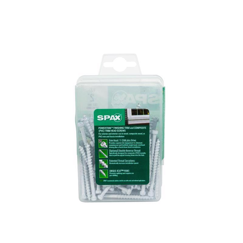 SPAX PowerTrim No. 8 Label X 2 in. L Star Trim Head Serrated Trim Screws
