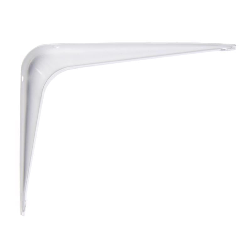 Hampton White Steel Shelf Bracket 18 Ga. 6 in. L 100 lb, Pack of 10