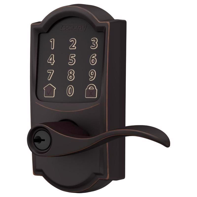 Schlage Encode Aged Bronze Metal WiFi Deadbolt with Accent Lever