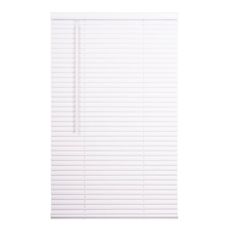 Living Accents Vinyl 1 in. Mini-Blinds 25 in. W X 72 in. H White Cordless
