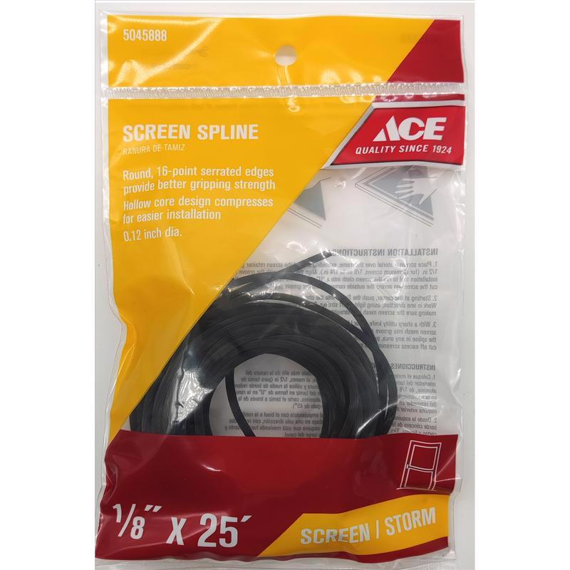 Ace 0.12 in. D X 25 ft. L Screen Spline