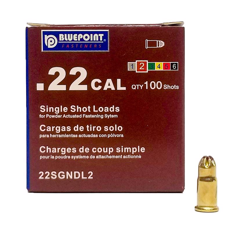 Blue Point .22 in. D X .62 in. L Brass Flat Head Powder Loads 100 box
