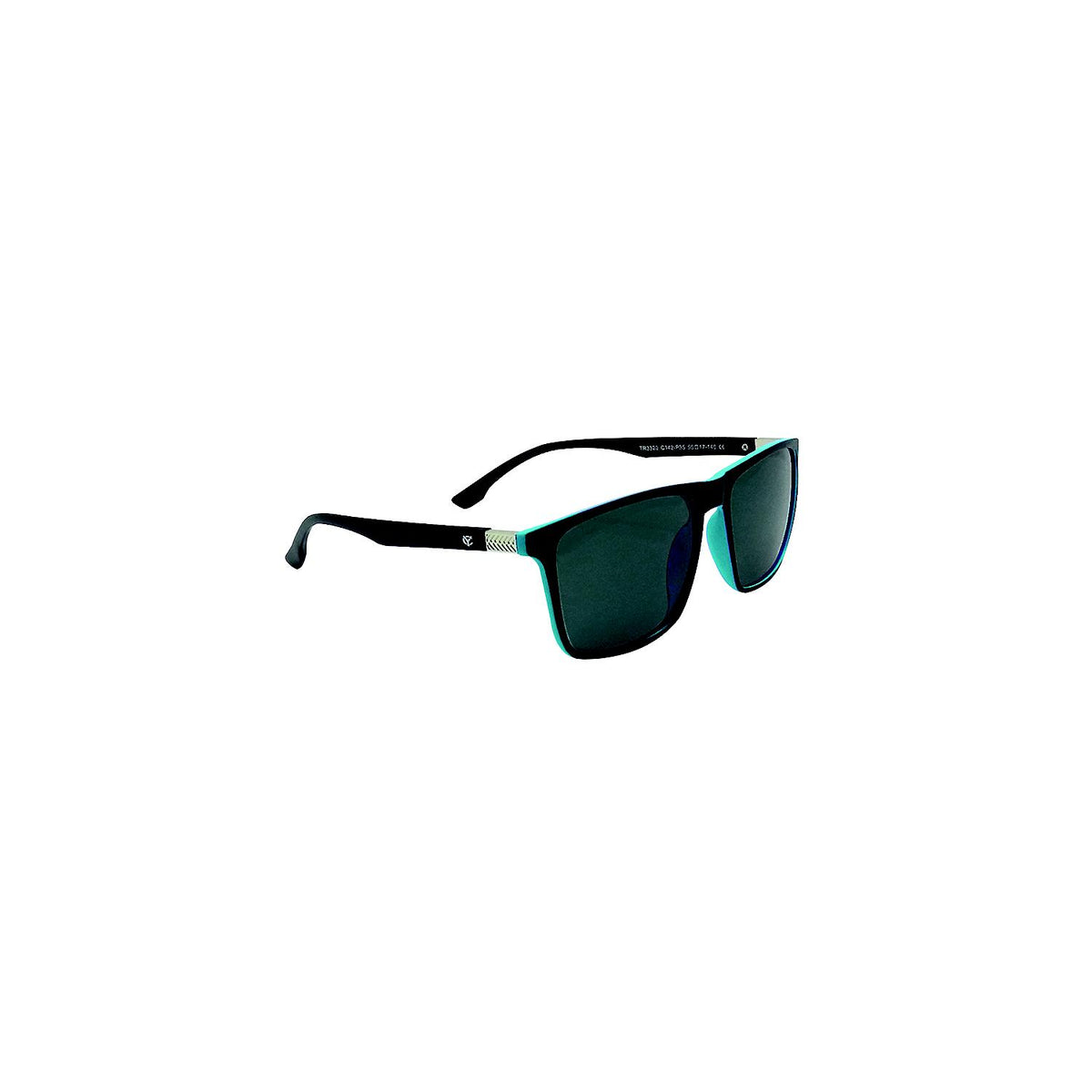 Yachter's Choice 45037 ″Monroe″ Polarized SunglassesMatte Black/Teal Frame, Black Lens