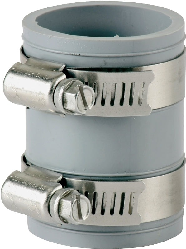 ProSource KJ-002 Coupling, 1 x 1 in, Any Drain Application that Uses Plastic, Cast Iron, Steel or Copper Drain Pipes