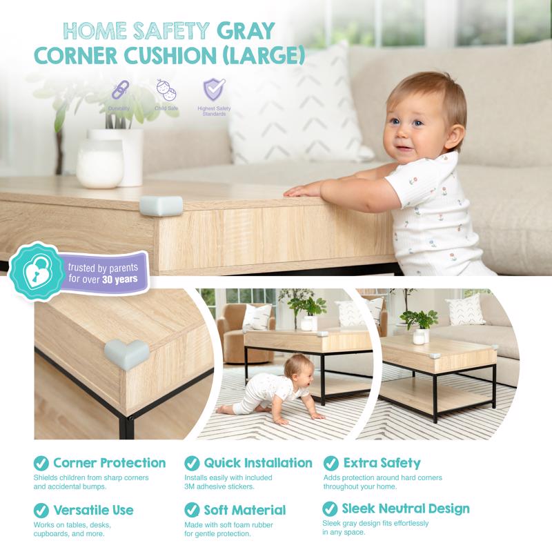Regalo Gray Soft Rubber Corner Cushions 4 pk
