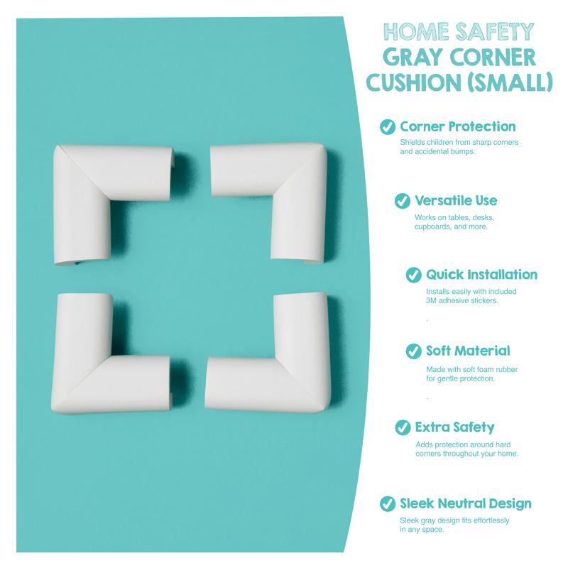 Regalo Gray Soft Rubber Corner Cushions 4 pk