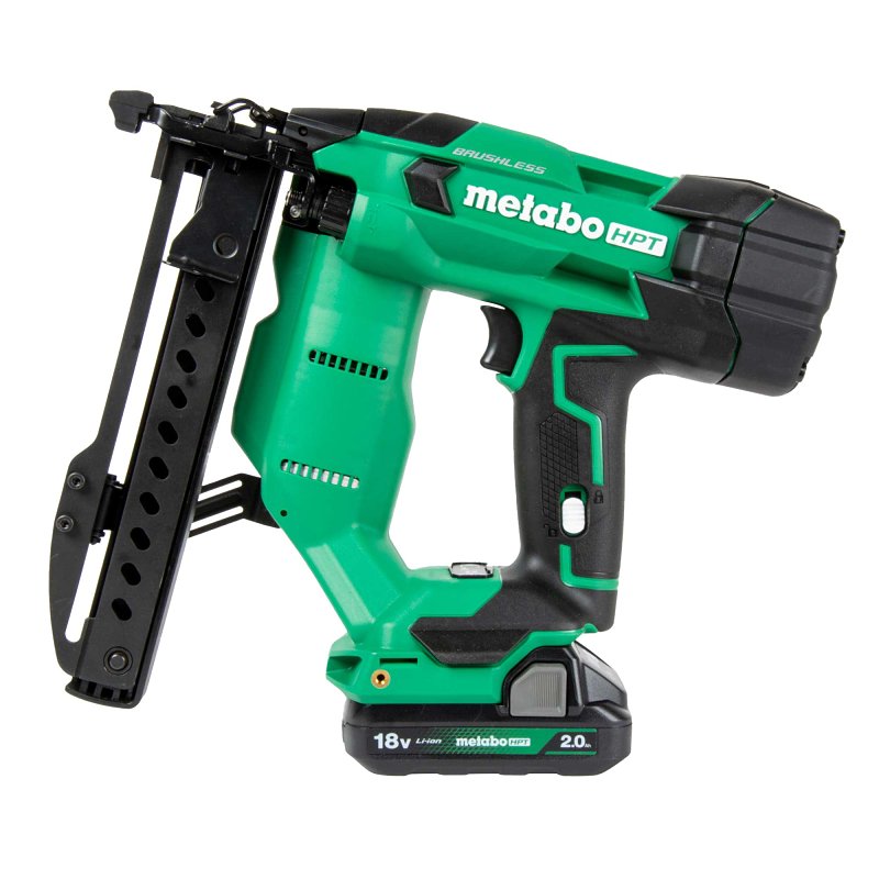 Metabo HPT N1804DAM Cordless Stapler, Battery Included, 18 V, 2 Ah, 1/4 in W Crown, 1/2 to 1-1/2 in L Leg, 100 Magazine