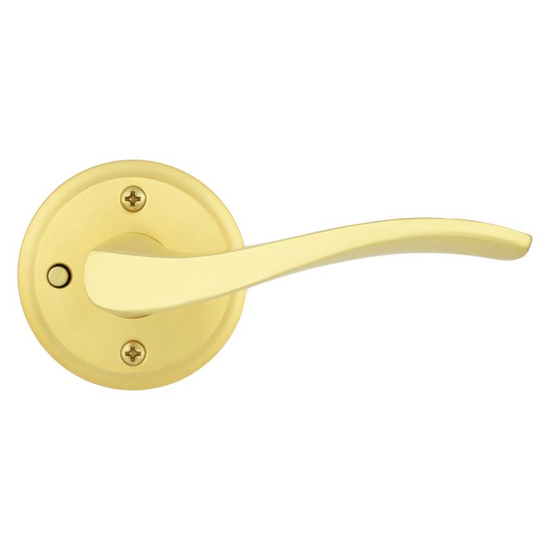 Kwikset Sedona Transitional Satin Brass Privacy Lever