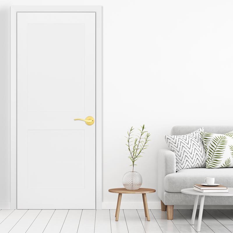 Kwikset Sedona Transitional Satin Brass Privacy Lever