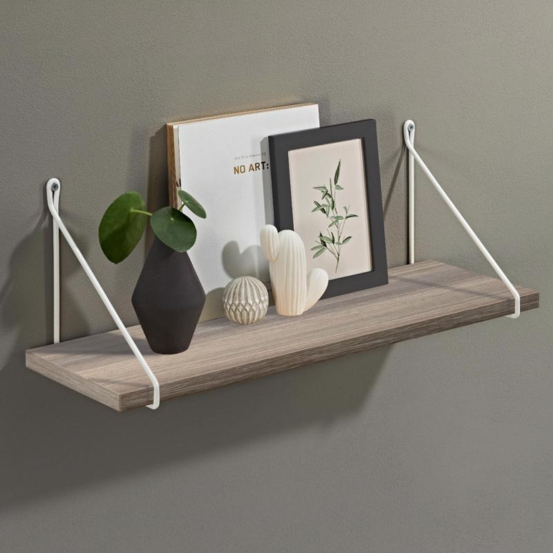 Dolle Lite .75 in. H X 23.6 in. W X 7.9 in. D Driftwood Wood Shelf Board, Pack of 2
