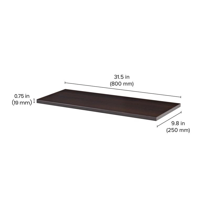 Dolle Lite .75 in. H X 31.5 in. W X 9.8 in. D Espresso Wood Shelf Board, Pack of 2