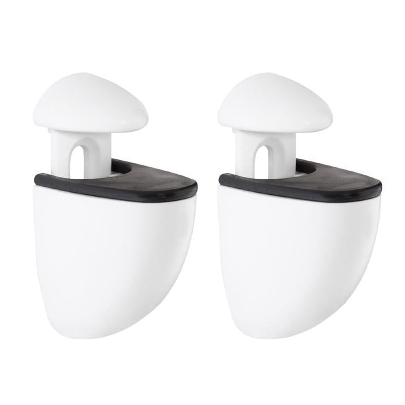 Dolle 3 in. H X 1 in. W X 1.6 in. D White Metal Shelf Clips, Pack of 5