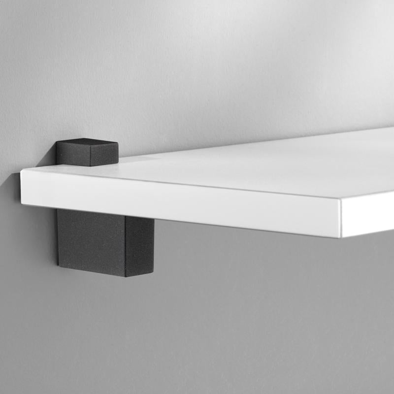 Dolle Cuadro 2.7 in. H X 0.9 in. W X 1.9 in. D Black Metal Shelf Clips, Pack of 7