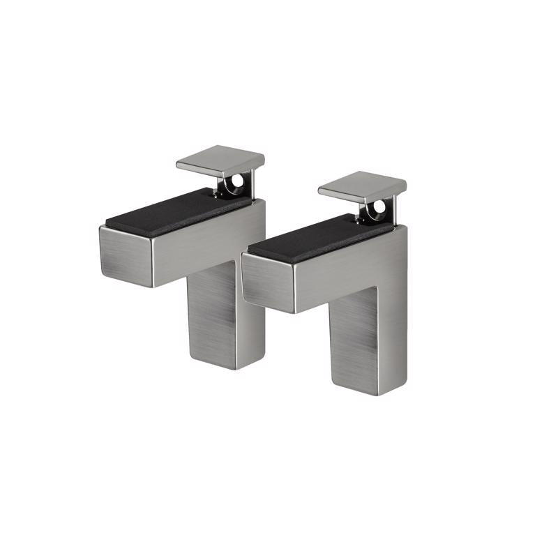 Dolle Eliot 4.4 in. H X 0.9 in. W X 2.6 in. D Silver Metal Shelf Clips, Pack of 7