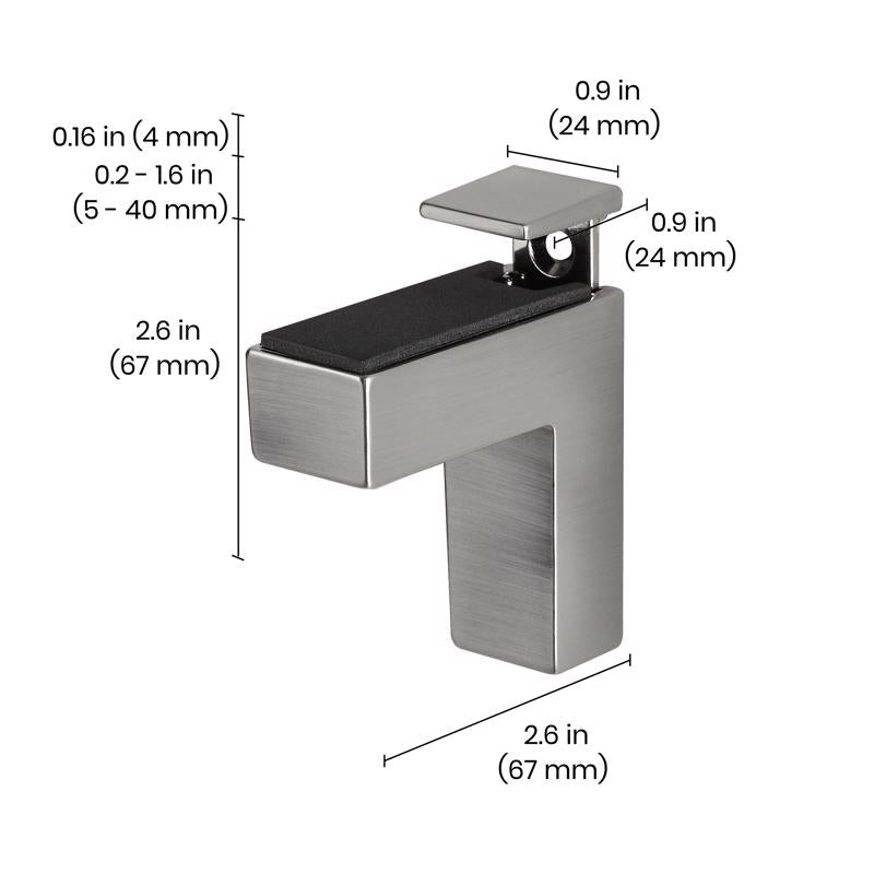 Dolle Eliot 4.4 in. H X 0.9 in. W X 2.6 in. D Silver Metal Shelf Clips, Pack of 7