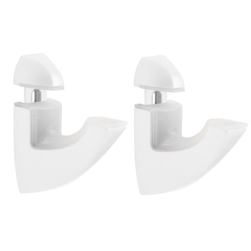 Dolle Scoop 3 in. H X 1 in. W X 2.5 in. D White Metal Shelf Clips, Pack of 7