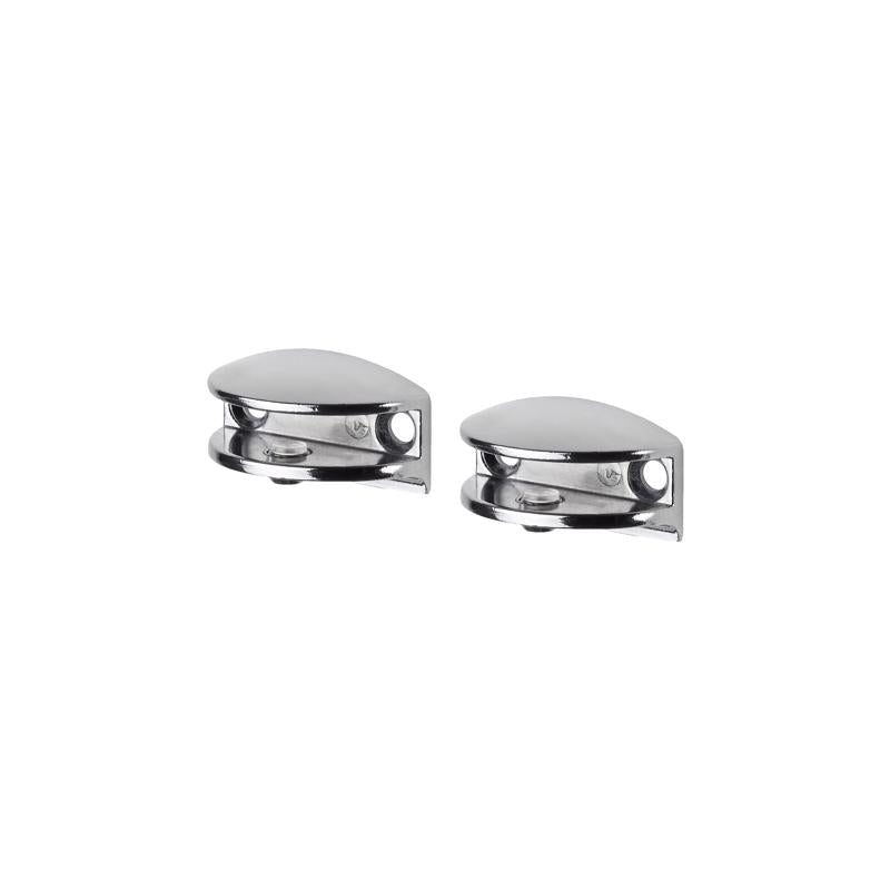 Dolle Flic 1.6 in. H X 1.6 in. W X 0.8 in. D Silver Metal Shelf Clips, Pack of 8