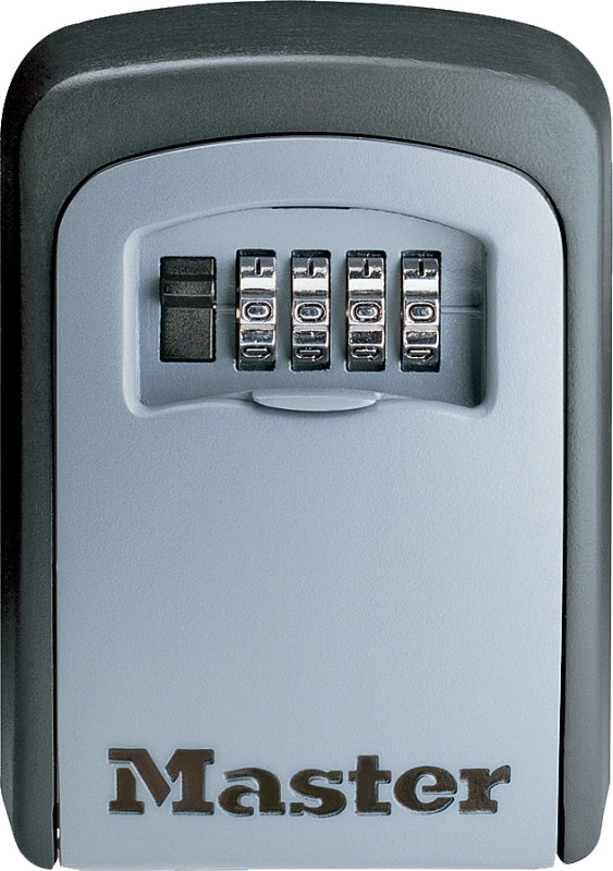 Master Lock 5401D Combination Lock Box, Metal/Steel, Black, 3-1/4 in W, 4-3/4 in H, 1-1/2 in D