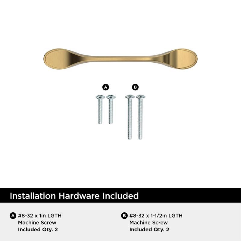 Amerock Transitional Arch Cabinet Pull 3 in. Champagne Bronze Gold 1 pk