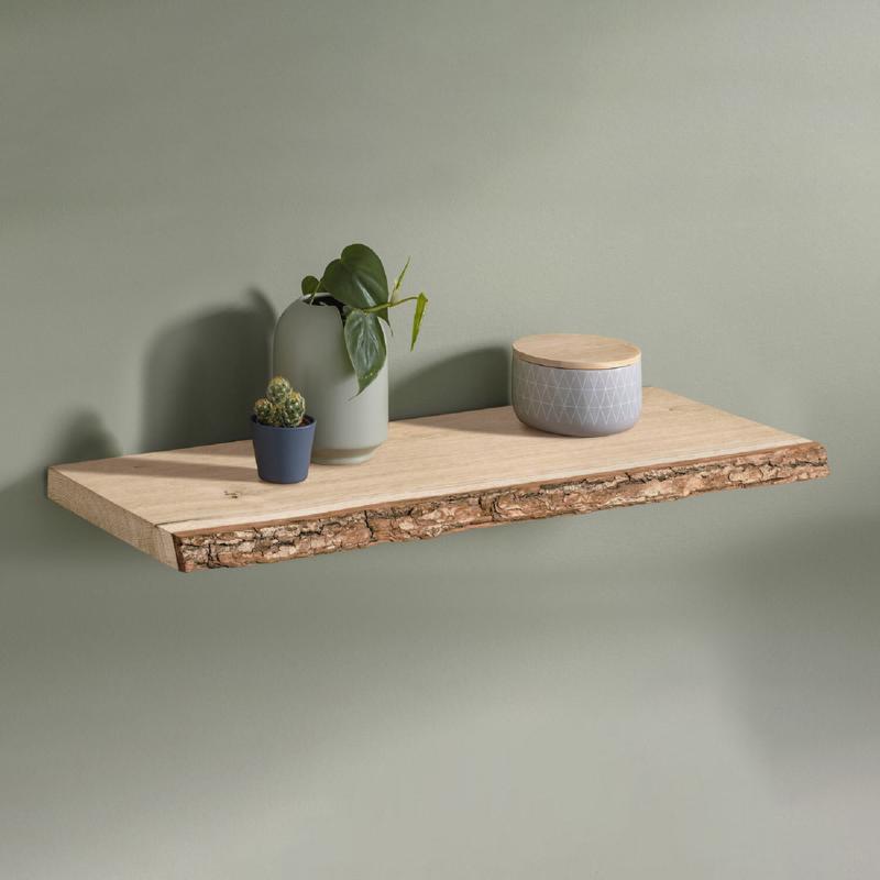 Dolle Lite Nature 0.98 in. H X 23.6 in. W X 7.9 in. D Brown Wood Shelf Board, Pack of 2