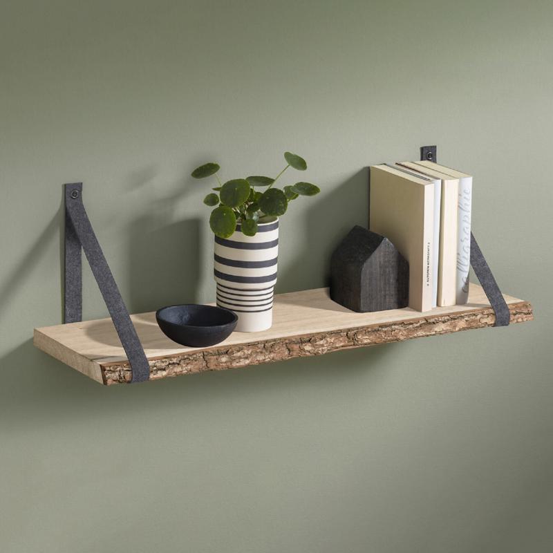 Dolle Lite Nature 0.98 in. H X 23.6 in. W X 7.9 in. D Brown Wood Shelf Board, Pack of 2