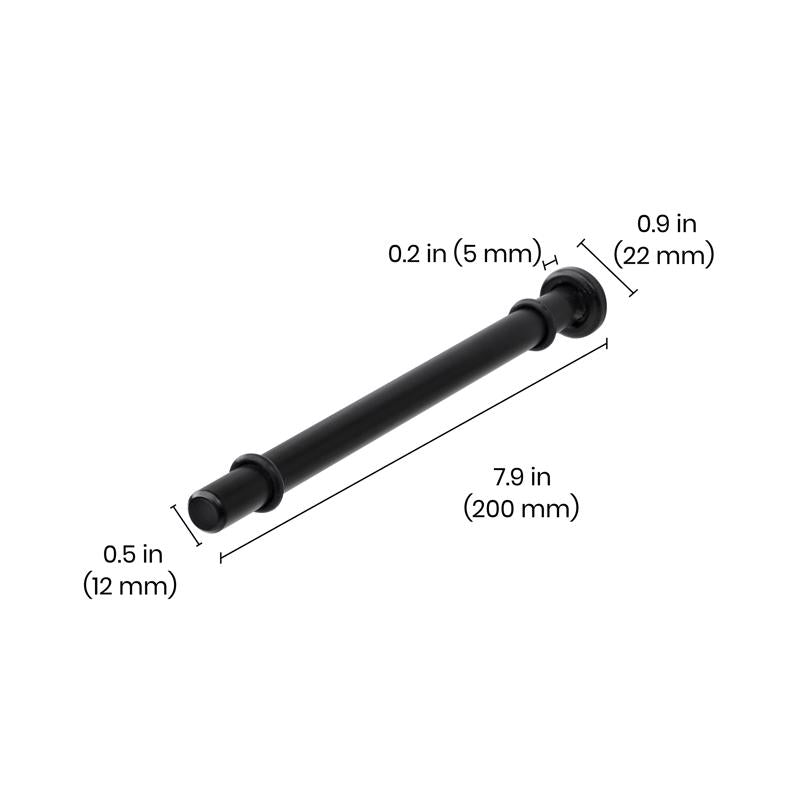 Dolle Atlas 0.9 in. H X 0.5 in. W X 7.9 in. D Black Steel Shelf Bracket, Pack of 8