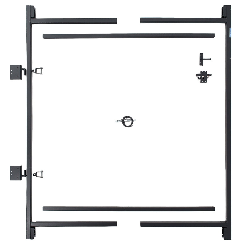 Adjust-A-Gate AG36 Adjustable Full-Frame Gate Kit, Steel, Black, Powder-Coated