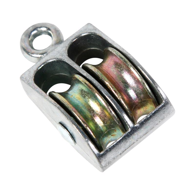 Koch Industries 1 in. D Nickel Steel Rigid Eye Double Sheave Rigid Eye Pulley, Pack of 10
