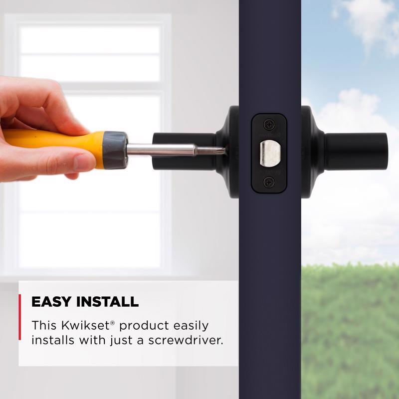Kwikset Matte Black Passage Lever