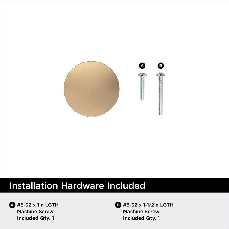 Amerock Chalice Transitional Round Cabinet Knob 1.25 in. D 1.25 in. Champagne Bronze 1 pk