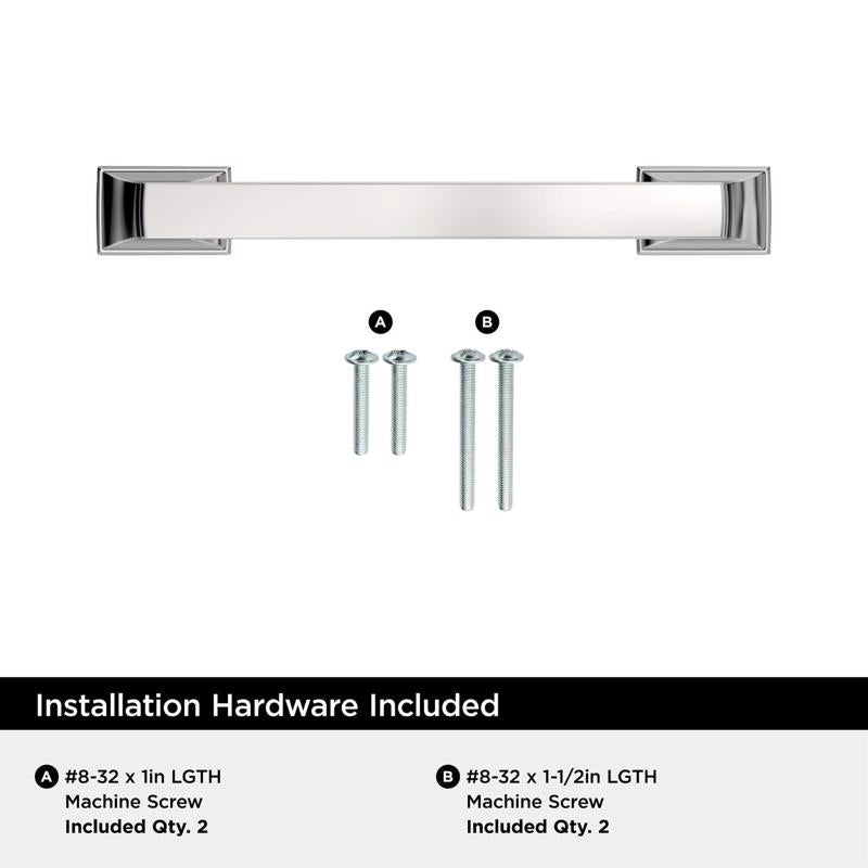 Amerock Incisive Transitional Arch Cabinet Pull 3-3/4 in. Polished Chrome Silver 1 pk