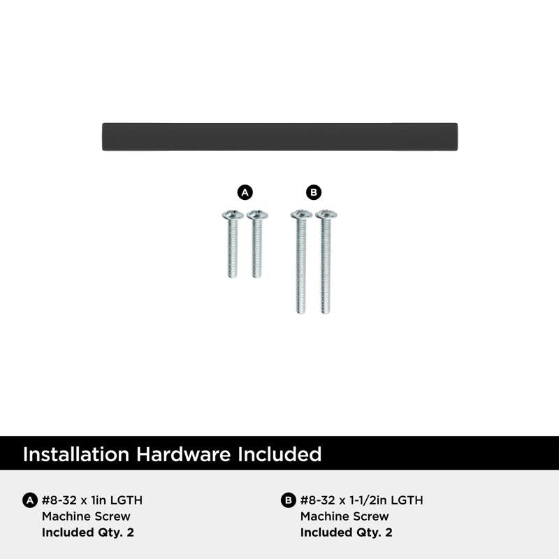 Amerock Cityscape Contemporary Bar Cabinet Pull 3 in. Matte Black Black 1 pk