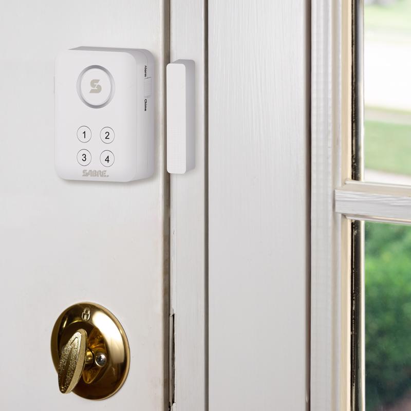 Sabre Battery Powered Indoor White Door Alarm