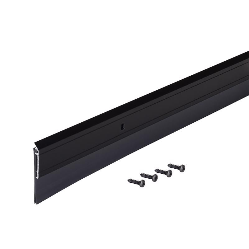 M-D Building Products Black Aluminum/Vinyl Sweep For Doors 36 in. L X 0.25 in.