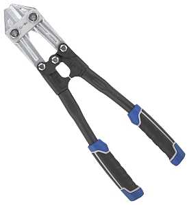Vulcan JL-WD-0614 Bolt Cutter, 5 mm Cutting Capacity, Chrome Molybdenum Steel Jaw, 14 in OAL, Black/Blue Handle