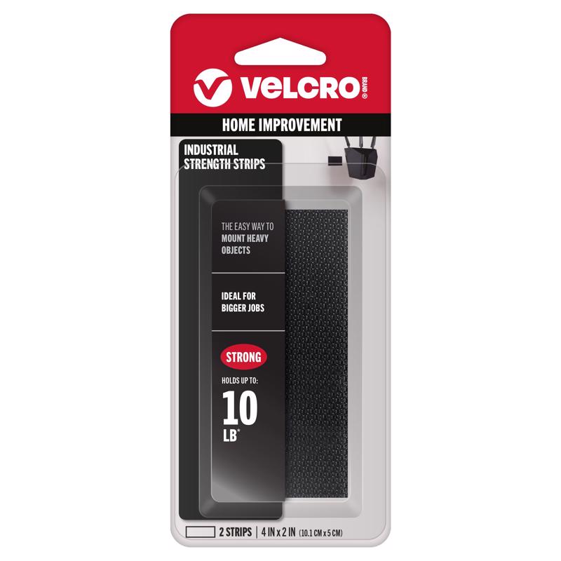 VELCRO Brand Industrial Strength Small Nylon Hook and Loop Fastener 4 in. L 2 pk, Pack of 6