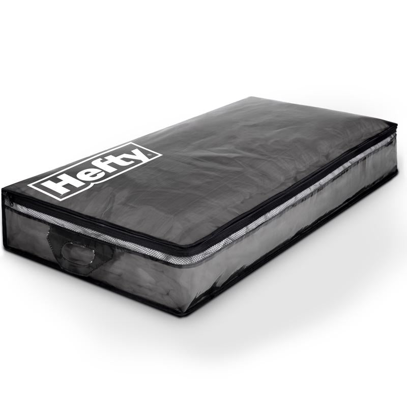 Hefty Underbed Black/Clear Storage Bag 6 in. H X 39 in. W X 20 in. D, Pack of 4