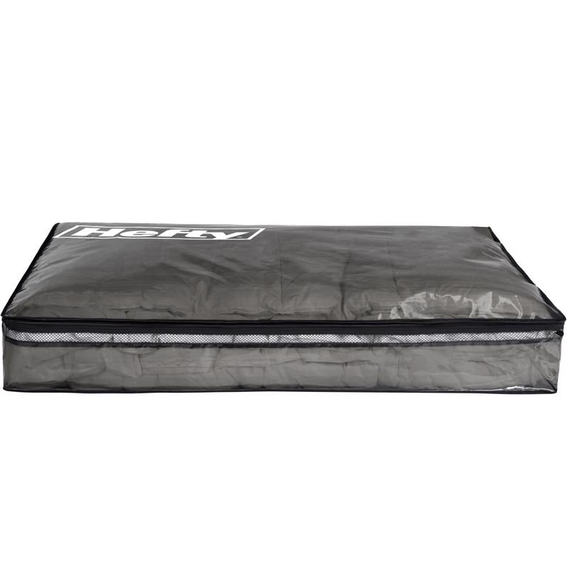 Hefty Underbed Black/Clear Storage Bag 6 in. H X 39 in. W X 20 in. D, Pack of 4