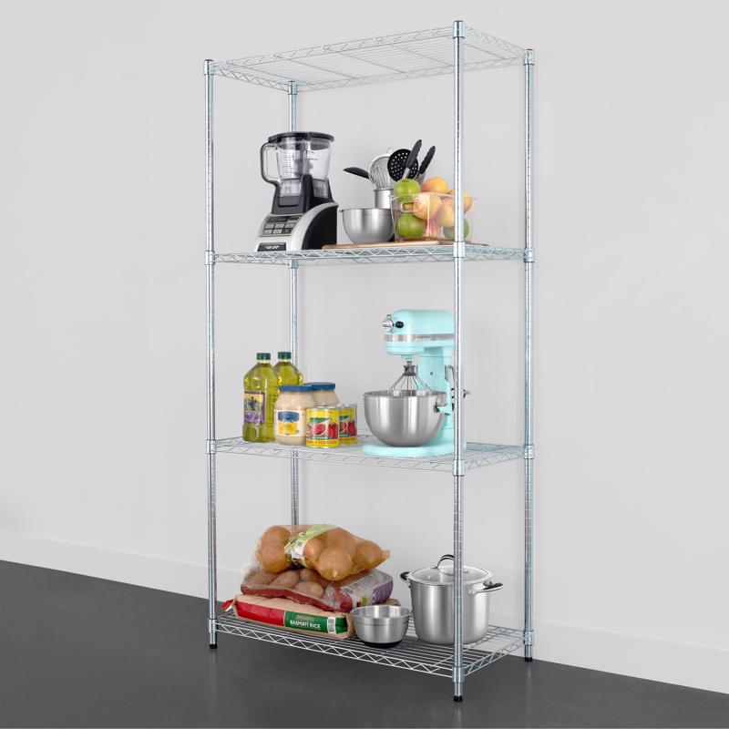 MonsterRax 72 in. H X 36 in. W X 18 in. D Steel 4-Tier Shelving Unit