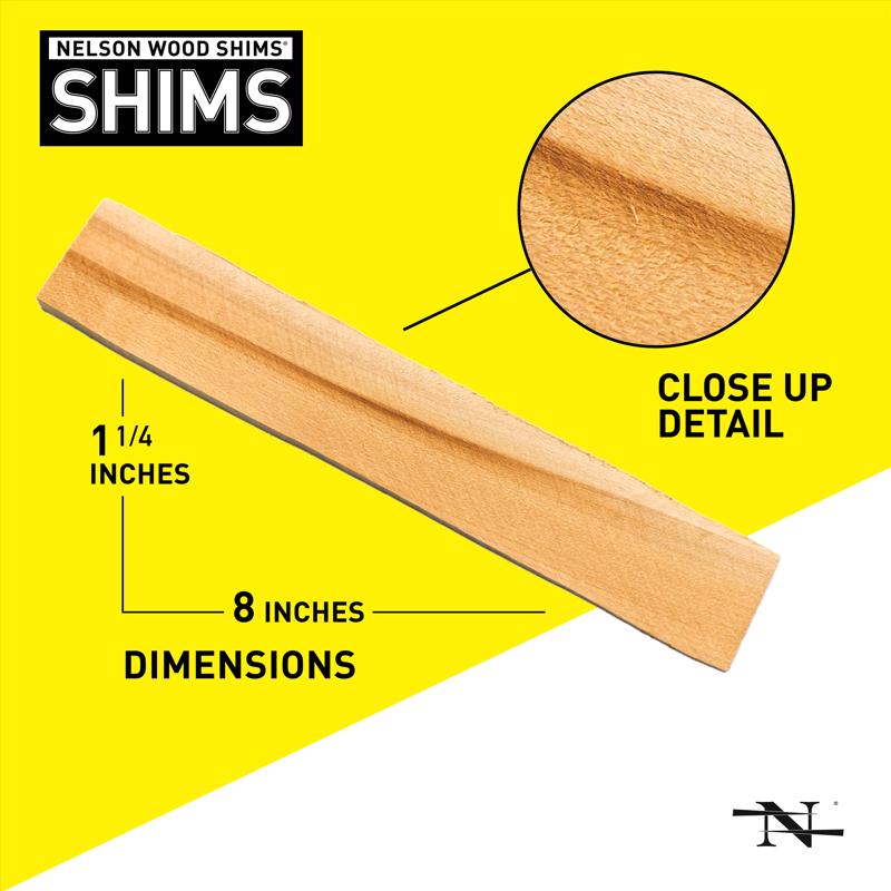 Nelson 1.375 in. W X 8 in. L Wood Contractor Grade Shims 12 pk, Pack of 36