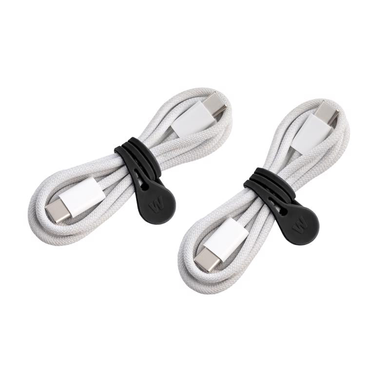 Wrap-It MagnaTies 0.33 in. L Black Silicone Cord Organizer, Pack of 6