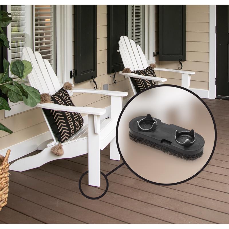 Slipstick Gorilla Outdoor Gray Tap-On Marine Grade Berber Chair Glide 8 pk, Pack of 6