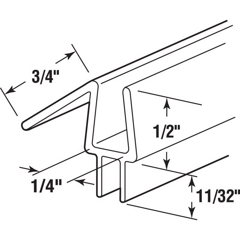 Prime-Line 36 in. L Clear Vinyl Door Bottoms 1 pc